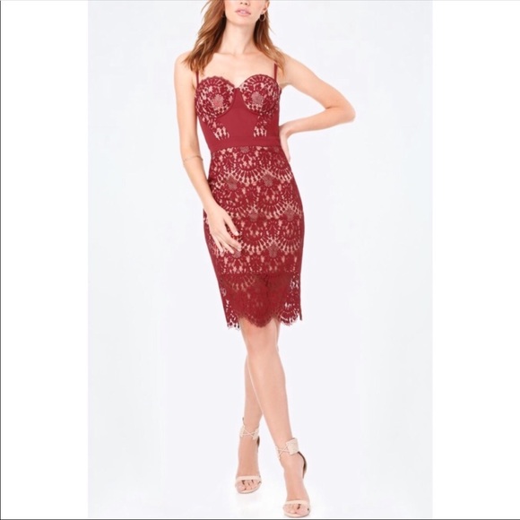 bebe Dresses & Skirts - NWT Bebe Clarissa Lace Bustier Dress - Size 6